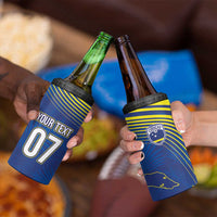 Curacao Football Custom Korsou Blue Wave 4 in 1 Can Cooler Tumbler Making History - Wonder Print Shop