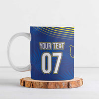 Curacao Football Custom Korsou Blue Wave Ceramic Mug Making History - Wonder Print Shop