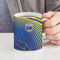 Curacao Football Custom Korsou Blue Wave Ceramic Mug Making History - Wonder Print Shop