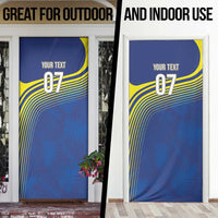 Curacao Football Custom Korsou Blue Wave Door Cover Making History - Wonder Print Shop