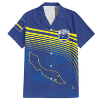 Curacao Football Custom Korsou Blue Wave Family Matching Short Sleeve Bodycon Dress and Hawaiian Shirt Making History - Wonder Print Shop