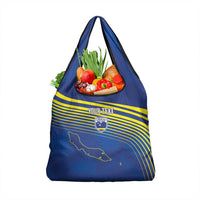 Curacao Football Custom Korsou Blue Wave Grocery Bag Making History - Wonder Print Shop