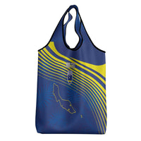 Curacao Football Custom Korsou Blue Wave Grocery Bag Making History - Wonder Print Shop