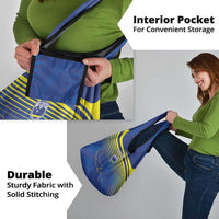 Curacao Football Custom Korsou Blue Wave Grocery Bag Making History - Wonder Print Shop