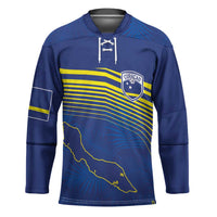 Curacao Football Custom Korsou Blue Wave Hockey Jersey Making History - Wonder Print Shop