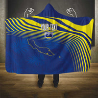 Curacao Football Custom Korsou Blue Wave Hooded Blanket Making History - Wonder Print Shop