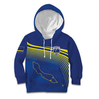 Curacao Football Custom Korsou Blue Wave Kid Hoodie Making History - Wonder Print Shop