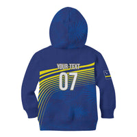 Curacao Football Custom Korsou Blue Wave Kid Hoodie Making History - Wonder Print Shop