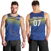 Curacao Football Custom Korsou Blue Wave Men Tank Top Making History - Wonder Print Shop