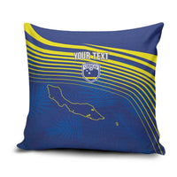Curacao Football Custom Korsou Blue Wave Pillow Cover Making History - Wonder Print Shop