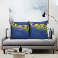 Curacao Football Custom Korsou Blue Wave Pillow Cover Making History - Wonder Print Shop