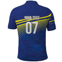 Curacao Football Custom Korsou Blue Wave Polo Shirt Making History - Wonder Print Shop