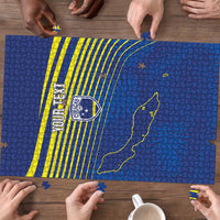 Curacao Football Custom Korsou Blue Wave Puzzle Making History - Wonder Print Shop