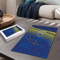 Curacao Football Custom Korsou Blue Wave Puzzle Making History - Wonder Print Shop