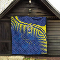 Curacao Football Custom Korsou Blue Wave Quilt Making History - Wonder Print Shop