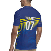 Curacao Football Custom Korsou Blue Wave Rugby Jersey Making History - Wonder Print Shop