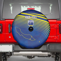Curacao Football Custom Korsou Blue Wave Spare Tire Cover Making History - Wonder Print Shop
