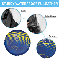 Curacao Football Custom Korsou Blue Wave Spare Tire Cover Making History - Wonder Print Shop