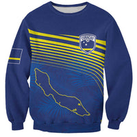 Curacao Football Custom Korsou Blue Wave Sweatshirt Making History - Wonder Print Shop