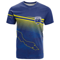 Curacao Football Custom Korsou Blue Wave T Shirt Making History - Wonder Print Shop