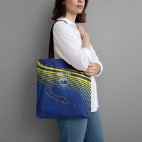 Curacao Football Custom Korsou Blue Wave Tote Bag Making History - Wonder Print Shop