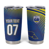Curacao Football Custom Korsou Blue Wave Tumbler Cup Making History - Wonder Print Shop