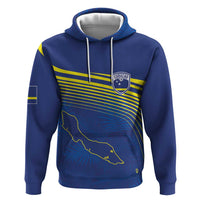 Curacao Football Custom Korsou Blue Wave Zip Hoodie Making History - Wonder Print Shop