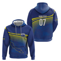 Curacao Football Custom Korsou Blue Wave Zip Hoodie Making History - Wonder Print Shop