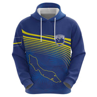 Curacao Football Custom Korsou Blue Wave Zip Hoodie Making History - Wonder Print Shop