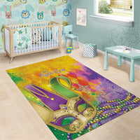Mardi Gras Area Rug Watercolor Mix - Carnival Bling LT7 - Wonder Print Shop