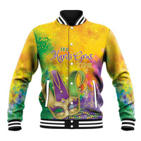 Mardi Gras Baseball Jacket Watercolor Mix - Carnival Bling LT7 - Wonder Print Shop