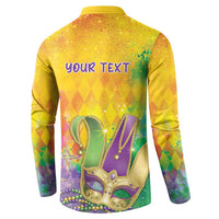 Mardi Gras Button Sweatshirt Watercolor Mix - Carnival Bling LT7 - Wonder Print Shop