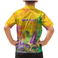 Mardi Gras Family Matching Mermaid Dress and Hawaiian Shirt Watercolor Mix - Carnival Bling LT7 - Wonder Print Shop