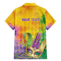 Mardi Gras Family Matching Mermaid Dress and Hawaiian Shirt Watercolor Mix - Carnival Bling LT7 - Wonder Print Shop