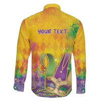 Mardi Gras Family Matching Short Sleeve Bodycon Dress and Hawaiian Shirt Watercolor Mix - Carnival Bling - Wonder Print Shop