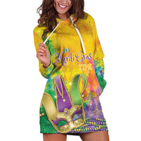 Mardi Gras Hoodie Dress Watercolor Mix - Carnival Bling - Wonder Print Shop