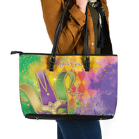 Mardi Gras Leather Tote Bag Watercolor Mix - Carnival Bling - Wonder Print Shop