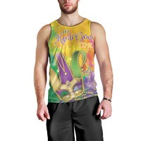 Mardi Gras Men Tank Top Watercolor Mix - Carnival Bling - Wonder Print Shop