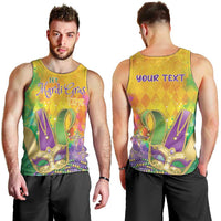Mardi Gras Men Tank Top Watercolor Mix - Carnival Bling - Wonder Print Shop