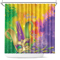 Mardi Gras Shower Curtain Watercolor Mix - Carnival Bling