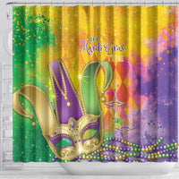 Mardi Gras Shower Curtain Watercolor Mix - Carnival Bling