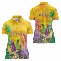 Mardi Gras Women Polo Shirt Watercolor Mix - Carnival Bling - Wonder Print Shop