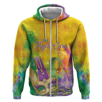 Mardi Gras Zip Hoodie Watercolor Mix - Carnival Bling - Wonder Print Shop