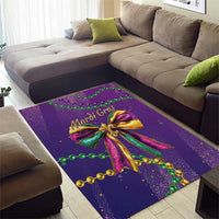 Mardi Gras Area Rug Coquette Bow Glitter Motifs LT7 - Wonder Print Shop