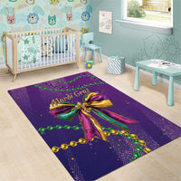 Mardi Gras Area Rug Coquette Bow Glitter Motifs LT7 - Wonder Print Shop