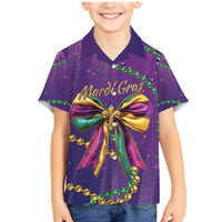 Mardi Gras Family Matching Mermaid Dress and Hawaiian Shirt Coquette Bow Glitter Motifs LT7 - Wonder Print Shop