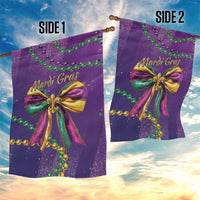 Mardi Gras Garden Flag Coquette Bow Glitter Motifs - Wonder Print Shop