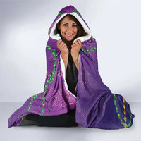 Mardi Gras Hooded Blanket Coquette Bow Glitter Motifs