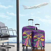 Mardi Gras Luggage Cover Coquette Bow Glitter Motifs - Wonder Print Shop