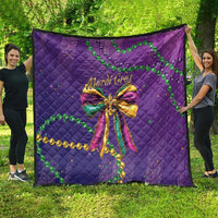 Mardi Gras Quilt Coquette Bow Glitter Motifs - Wonder Print Shop